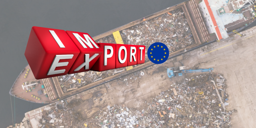 statistica Eurostat import export deseuri